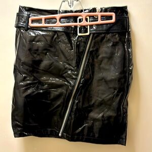NWT Bar III shiny faux leather miniskirt